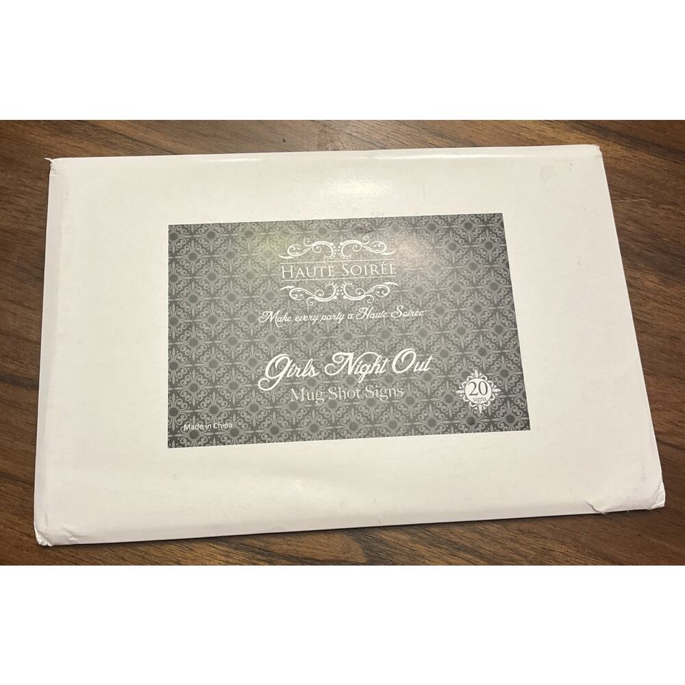 Haute Soiree 20 Adult Mugshot Signs Bachelorette Girls Night Out Black and White